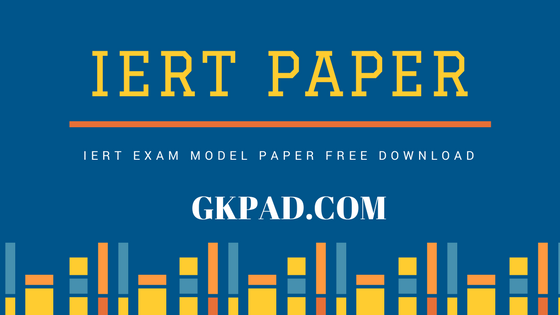 IERT model paper pdf