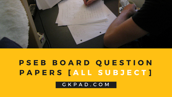 PSEB model papers