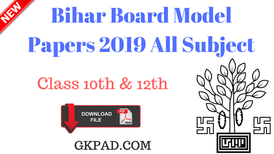 Bihar Board Model Paper 2019