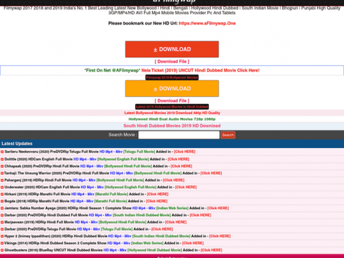 afilmywap 2021 - Hollywood Hindi Dubbed Movies