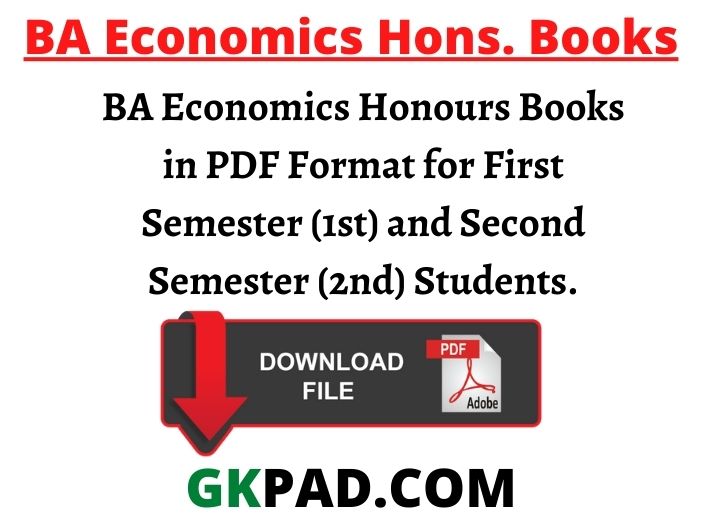 BA Economics Honours Books