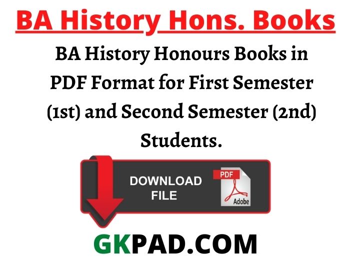 BA History Honours Books