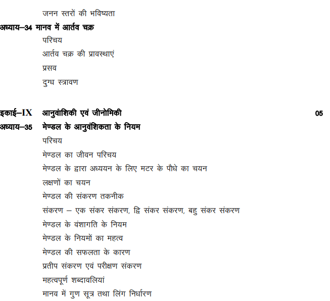 RBSE 12th Biology Syllabus