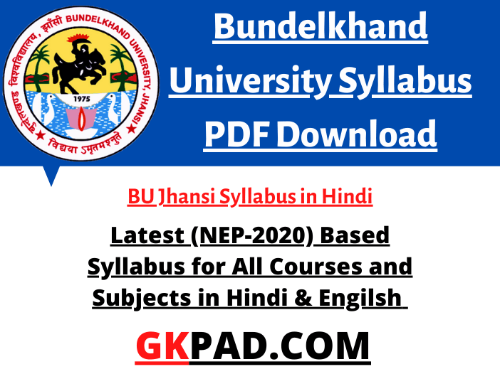 BU Jhansi Syllabus PDF Download 2026 (Bundelkhand University)