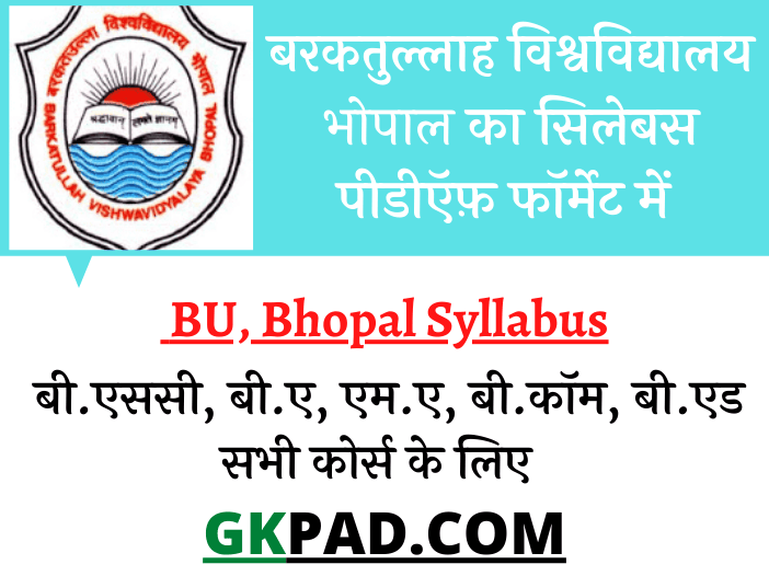 BU Bhopal Syllabus 2022 in Hindi PDF