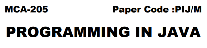 pgdca programming in java