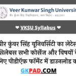 VKSU Syllabus 2022 in Hindi PDF