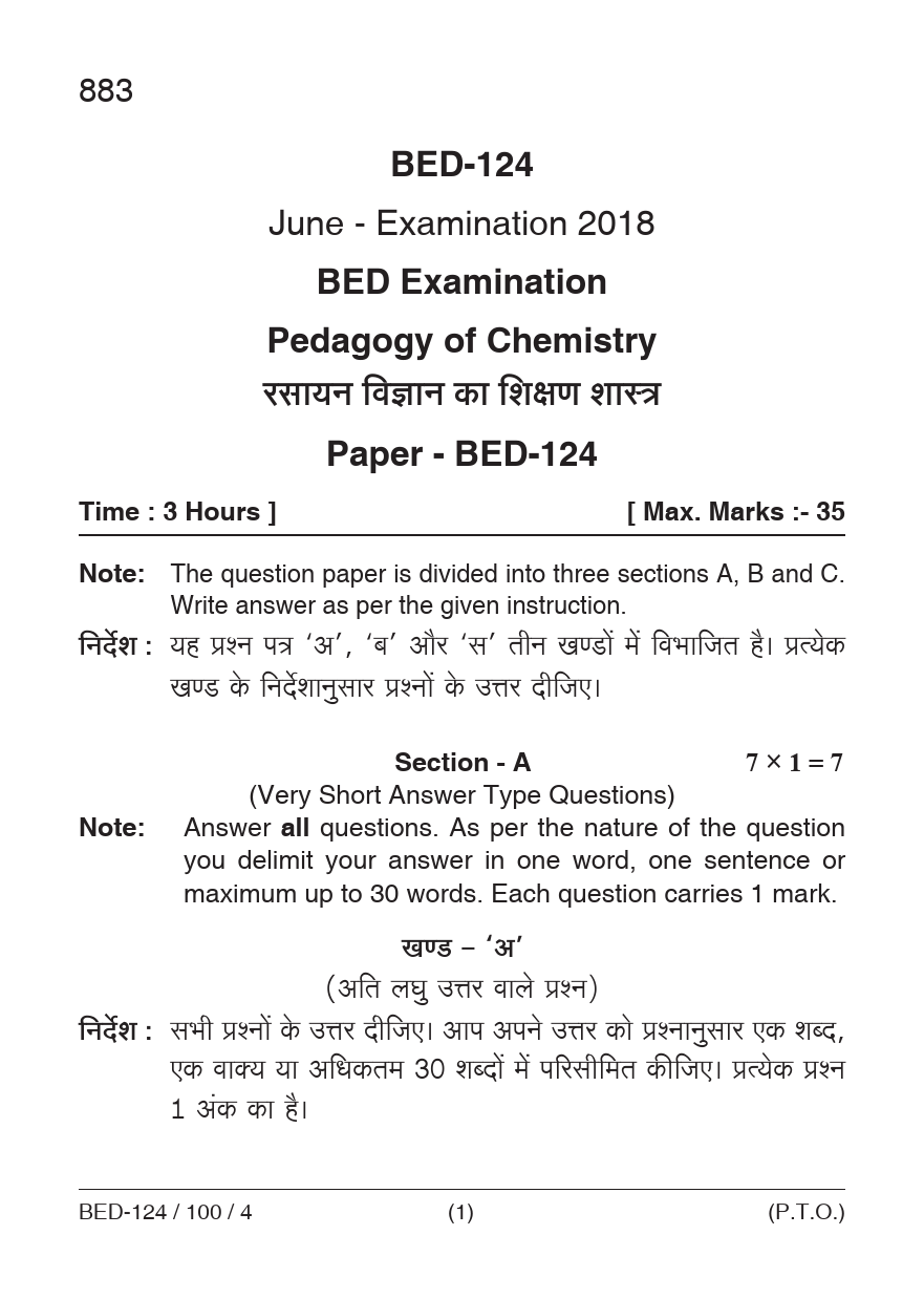 Pedagogy of Chemistry