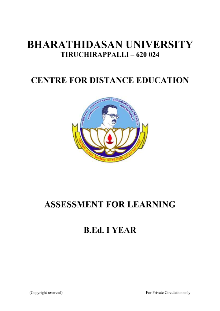 Assessment for Learning Book in English PDF by Mangalore University