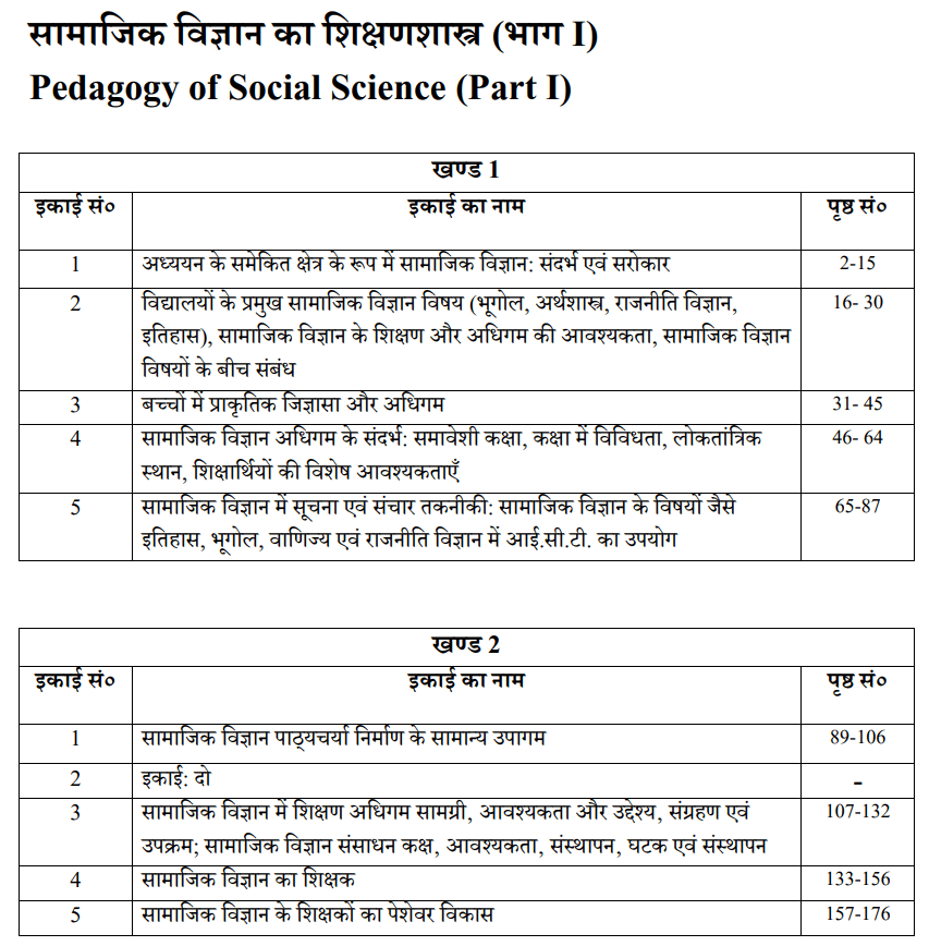 Pedagogy of Social Science Book in Hindi PDF (सामाजिक विज्ञान का