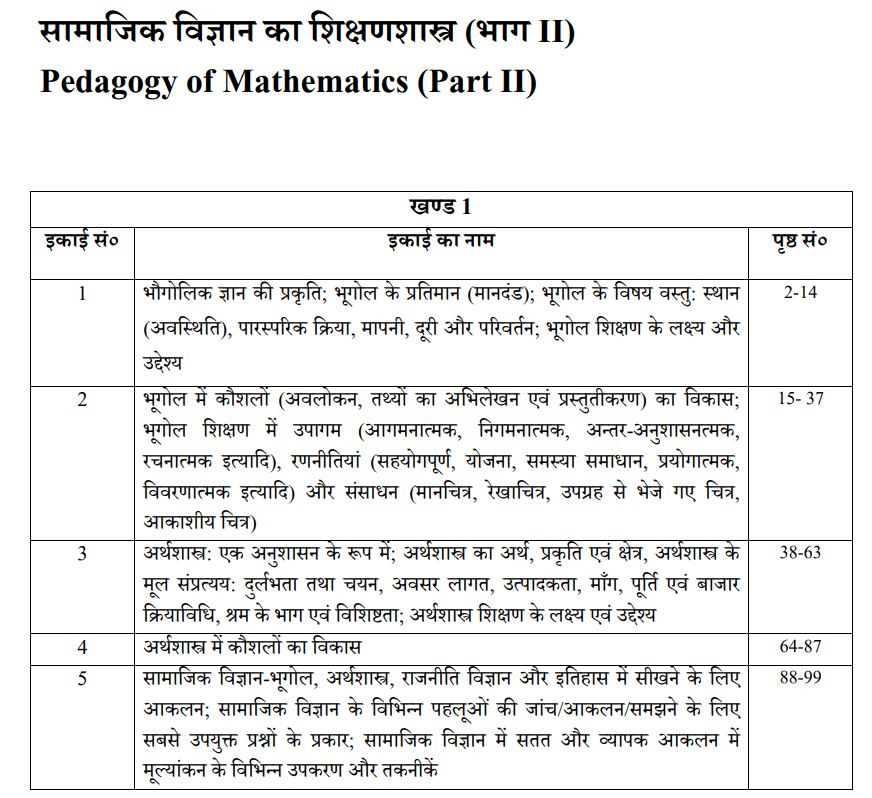 Pedagogy of Social Science Book in Hindi PDF by UOU