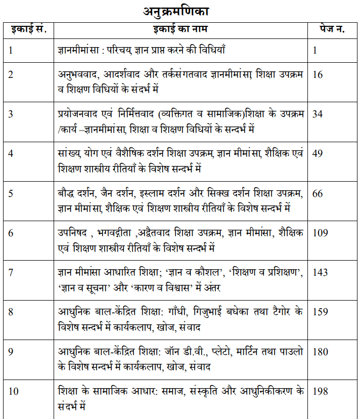Knowledge and Curriculum Book in Hindi PDF by VMOU