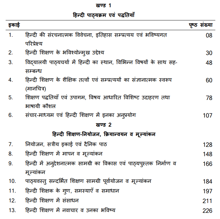Pedagogy of Hindi Book PDF by VMOU
