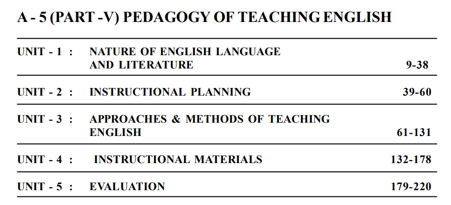 Pedagogy of English Book PDF by WBNSOU