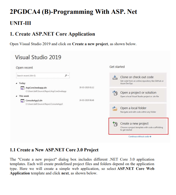 2PGDCA4(B) – Programming with ASP.Net