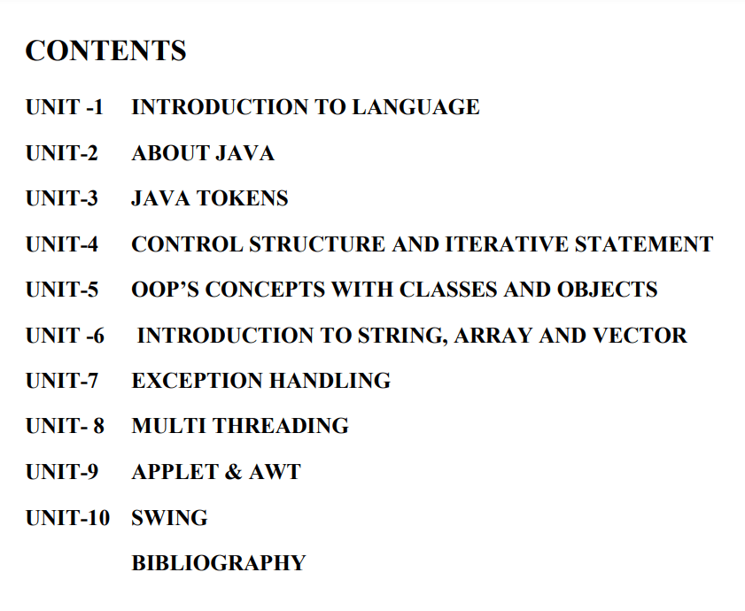 Programming in Java