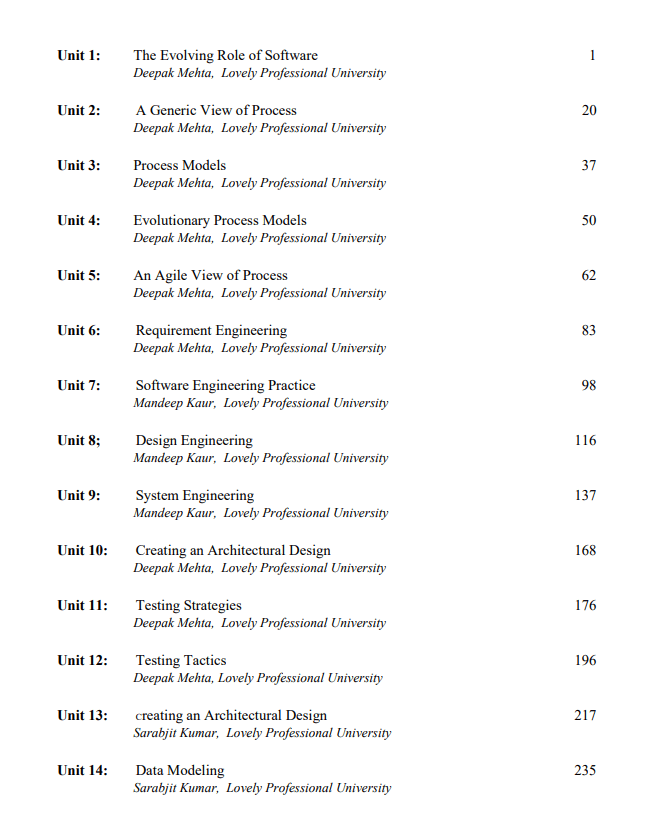 DCAP405 – Software Engineering