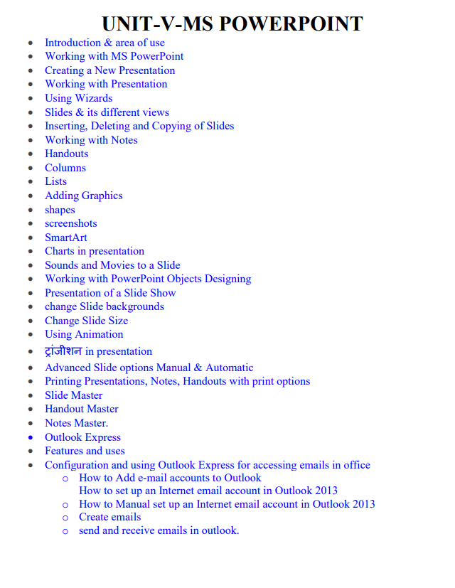 1PGDCA2 – PC Packages (Word, Excel, PowerPoint)