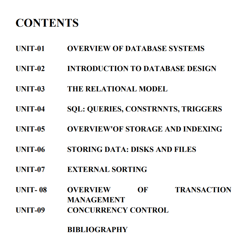 Database Management Systems