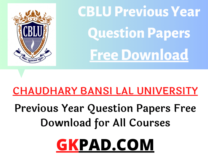 CBLU Question Paper