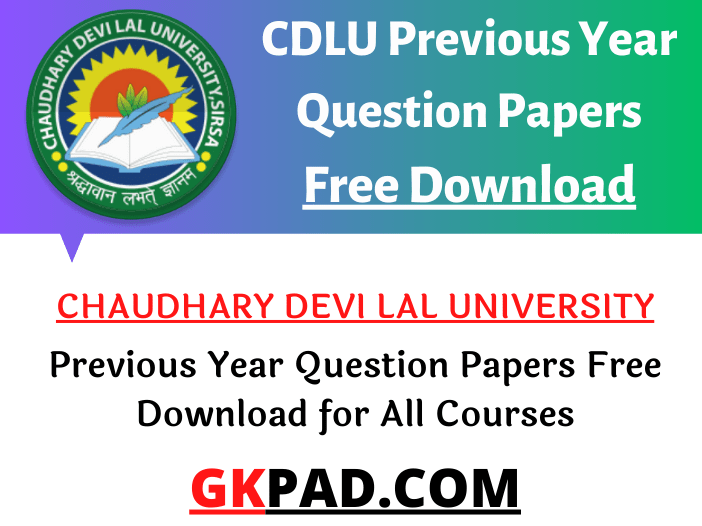CDLU Question Paper