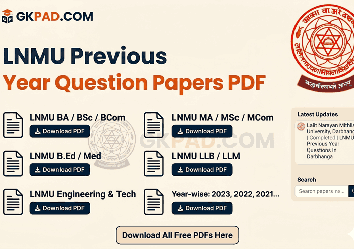 LNMU Previous Year Question Papers PDF