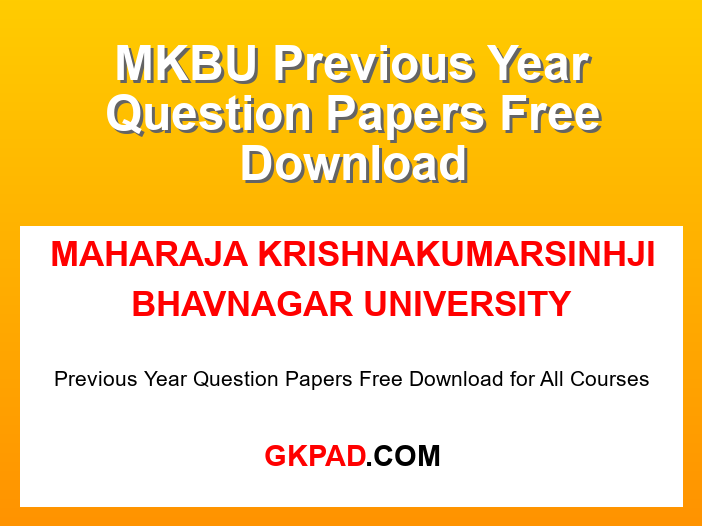 MKBU Old Question Papers