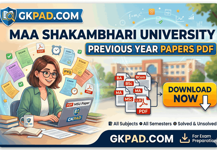 Maa Shakambhari University Previous Year Papers PDF