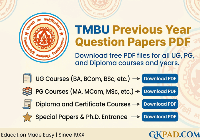 TMBU Previous Year Question Papers PDF