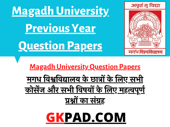Magadh University Question Paper