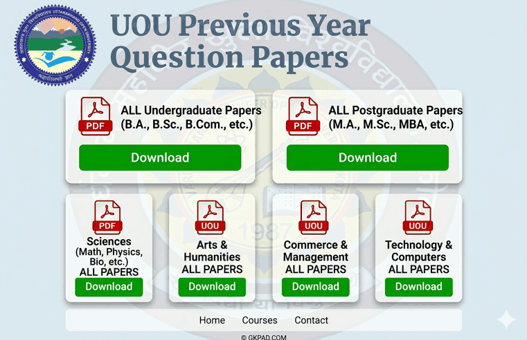 Uou Assignment Back Question. Answer UOU Old Question Papers December 2024 - GKPAD.COM